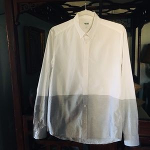 Men's Kenzo Paris Two Tone Cotton Button Down